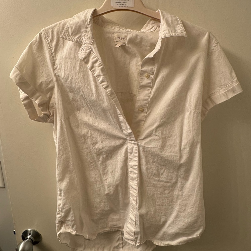 J crew white crisp shirt